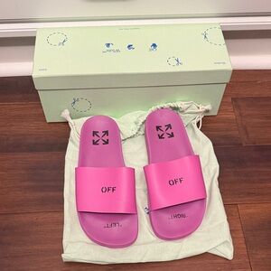 Off-White pink slides